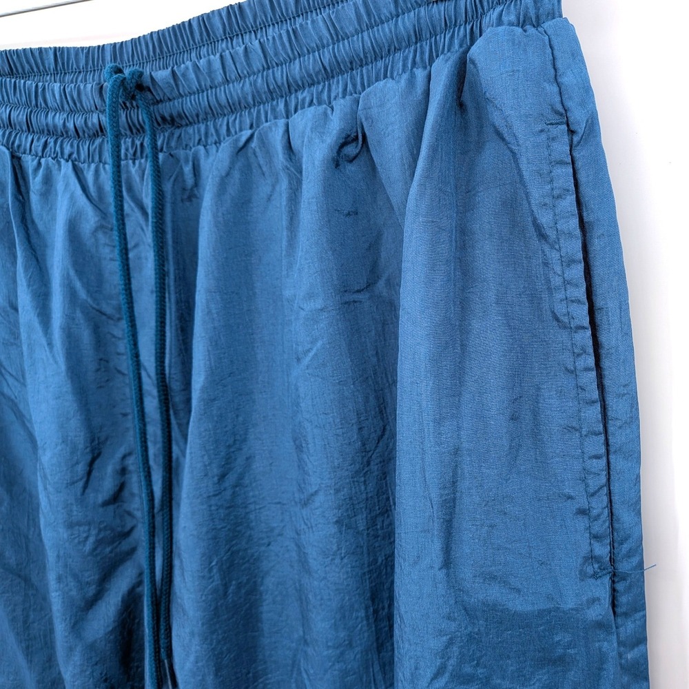 Y2K Blue Nylon Jogger Pants Mens Vintage 1993 Techwear Athleisure Streetwear - Picture 9 of 9